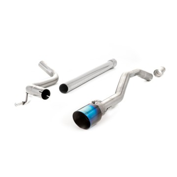 VW Up GTI 115ps & 1.0TSI 90ps - Non-Resonated (Louder) Cat-Back Exhaust System with GT-90 Burnt Titanium Trim - Burnt Titanium