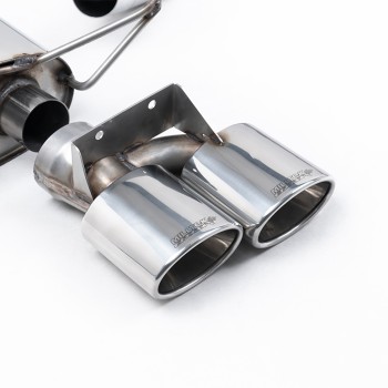 VW Golf R Mk7.5 Estate - Non-Resonated (Louder) Cat-Back Exhaust System with Polished Quad Oval Tips - Polished