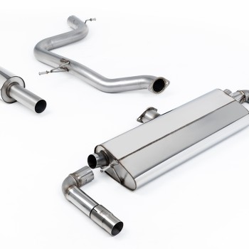 VW Golf MK7.5 GTI (Incl Performance Pack/Non GPF) - Resonated (Quieter) Cat-Back Exhaust System with JET-100 Carbon Trims - Carbon Fibre