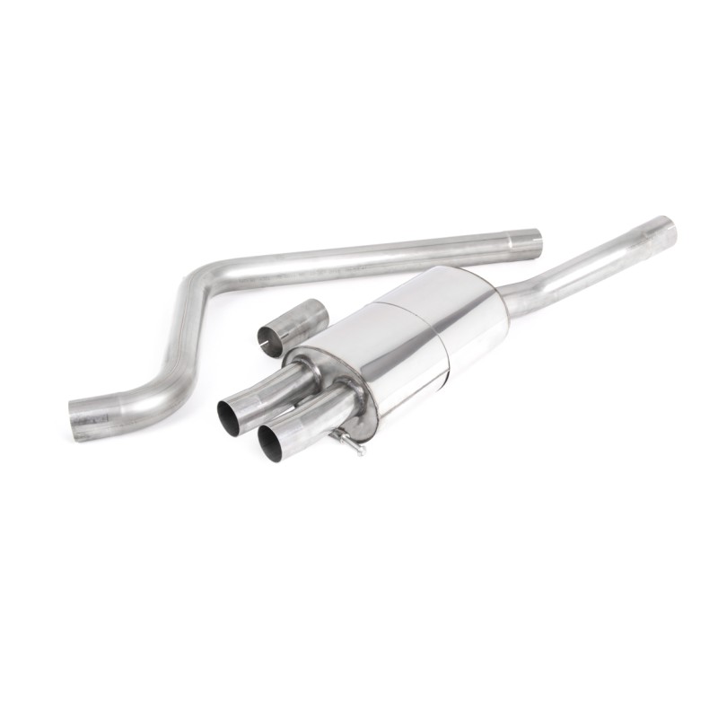 VW Polo GTI 2.0 TSI (AW - 5 Door/GPF Models) - Resonated (Quieter) GPF/OPF-Back Exhaust System with Titanium GT-90 Trims - Brushed Titanium