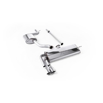 VW Golf MK7.5 1.5TSI Evo GT & R-Line - Resonated (Quieter) Cat-Back Exhaust System with Polished Trims (GTD Style) - Polished