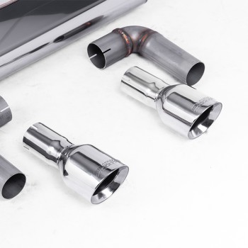 VW Golf MK7.5 1.5TSI Evo GT & R-Line - Resonated (Quieter) Cat-Back Exhaust System with Polished Trims (GTI Style) - Polished