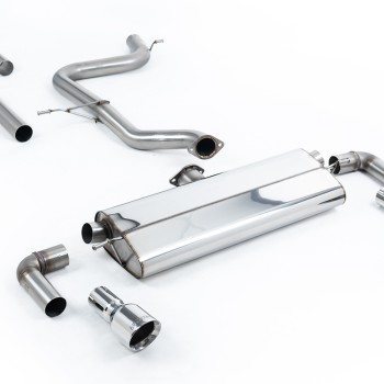 VW Golf MK7.5 1.5TSI Evo GT & R-Line - Non-Resonated (Louder) Cat-Back Exhaust System with Polished Trims (GTI Style) - Polished