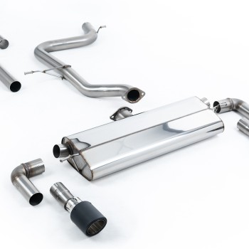 VW Golf MK7.5 1.5TSI Evo GT & R-Line - Non-Resonated (Louder) Cat-Back Exhaust System with Carbon Trims (GTI Style) - Carbon Fibre