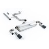 VW Golf MK7.5 1.5TSI Evo GT & R-Line - Non-Resonated (Louder) Cat-Back Exhaust System with Carbon Trims (GTI Style) - Carbon Fibre