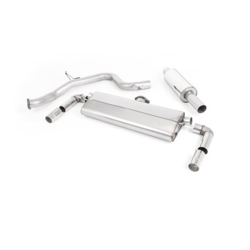 VW Golf MK7.5 GTI (TCR & Performance Pack - GPF Models) - Resonated (Quieter) Cat-Back Exhaust System with GT-100 Polished Trims - Polished