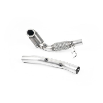 Seat Leon Cupra/Skoda Octavia vRS/VW MK7.5 GTI - Large Bore Downpipe with 200 Cell HJS Catalyst and GPF/OPF Delete (For Milltek Catback Only) - Milltek Cat-Back