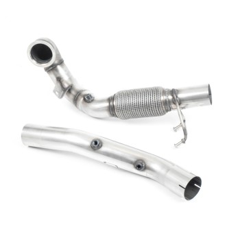 Seat Leon Cupra/Skoda Octavia vRS/VW MK7.5 GTI - Cast Downpipe with GPF/OPF & Catalyst Delete (For Milltek Catback Only) - Milltek Cat-Back