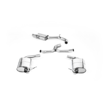 VW Golf R Mk7.5 Estate - Cat-Back Exhaust System with Polished Quad Oval Tips - Polished