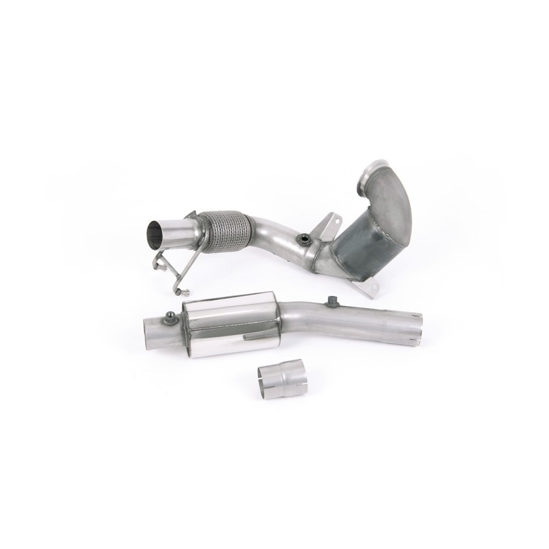 VW Polo GTI 2.0 TSI (AW - 5 Door/Pre Facelift/GPF Models) - Resonated (Quieter) Downpipe with Hi-Flow Sports Cat - For OE Cat-Back - OE Cat-Back