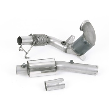 VW Polo GTI 2.0 TSI (AW - 5 Door/Pre Facelift/GPF Models) - Resonated (Quieter) Downpipe with Hi-Flow Sports Cat - For Milltek Cat-Back - Milltek Cat-Back