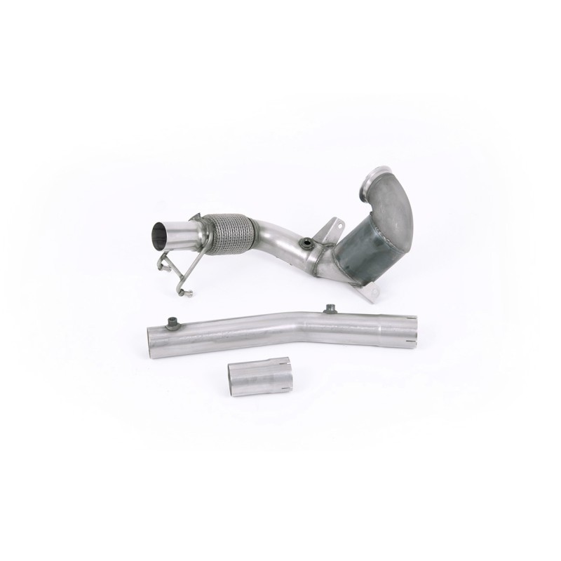 VW Polo GTI 2.0 TSI (AW - 5 Door/Pre Facelift/GPF Models) - Non-Resonated (Louder) Downpipe with Hi-Flow Sports Cat - For Milltek Cat-Back - Milltek Cat-Back