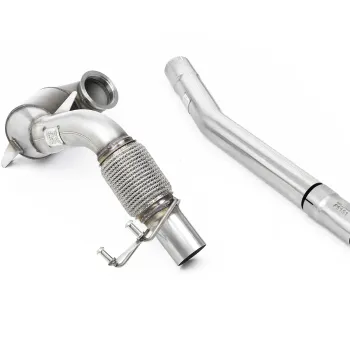 VW Polo GTI 2.0 TSI (AW - 5 Door/Non GPF Models) - Non-Resonated Downpipe and Race Cat for Milltek Cat Back - Milltek Cat-Back