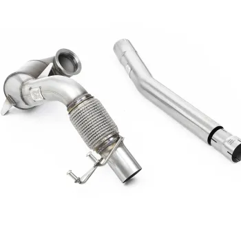 VW Polo GTI 2.0 TSI (AW - 5 Door/Non GPF Models) - Non-Resonated Downpipe and Race Cat for OE Cat Back - OE Cat-Back