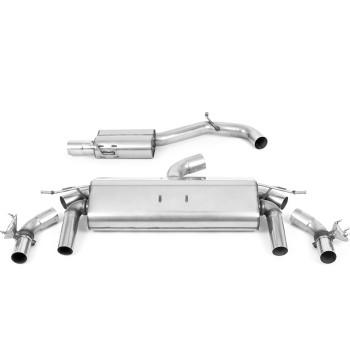 VW T-Roc R 2.0TSI - GPF Back Exhaust System with Cerakote Black GT-100 Tips - Cerakote Black
