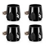 MISHIMOTO 4 HEX FINISHER CLAMPS 4MM - BLACK
