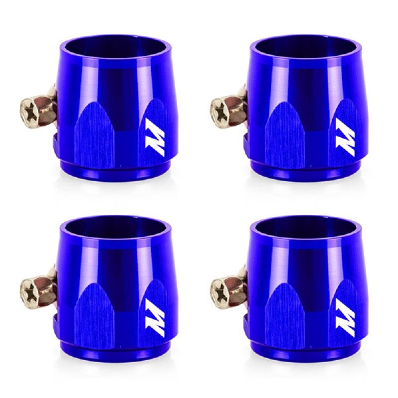 MISHIMOTO 4 HEX FINISHER CLAMPS 8MM - BLUE