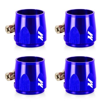 MISHIMOTO 4 HEX FINISHER CLAMPS 10MM - BLUE