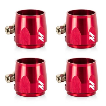 MISHIMOTO 4 HEX FINISHER CLAMPS 12MM - RED